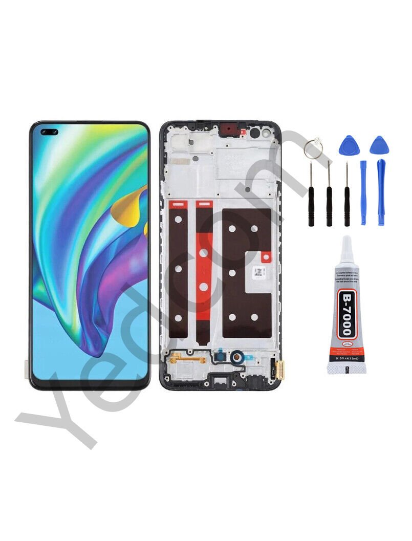 Oppo Reno 4 Lite Çıtalı Oled Ekran Lcd Dokunmatik Tamir Seti Beraber