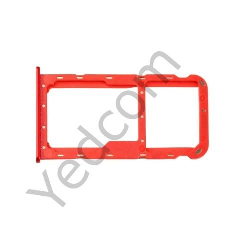 HUAWEİ HONOR 7X Sim Tepsisi Aparatı Sim Kart Yuvası Kırmızı