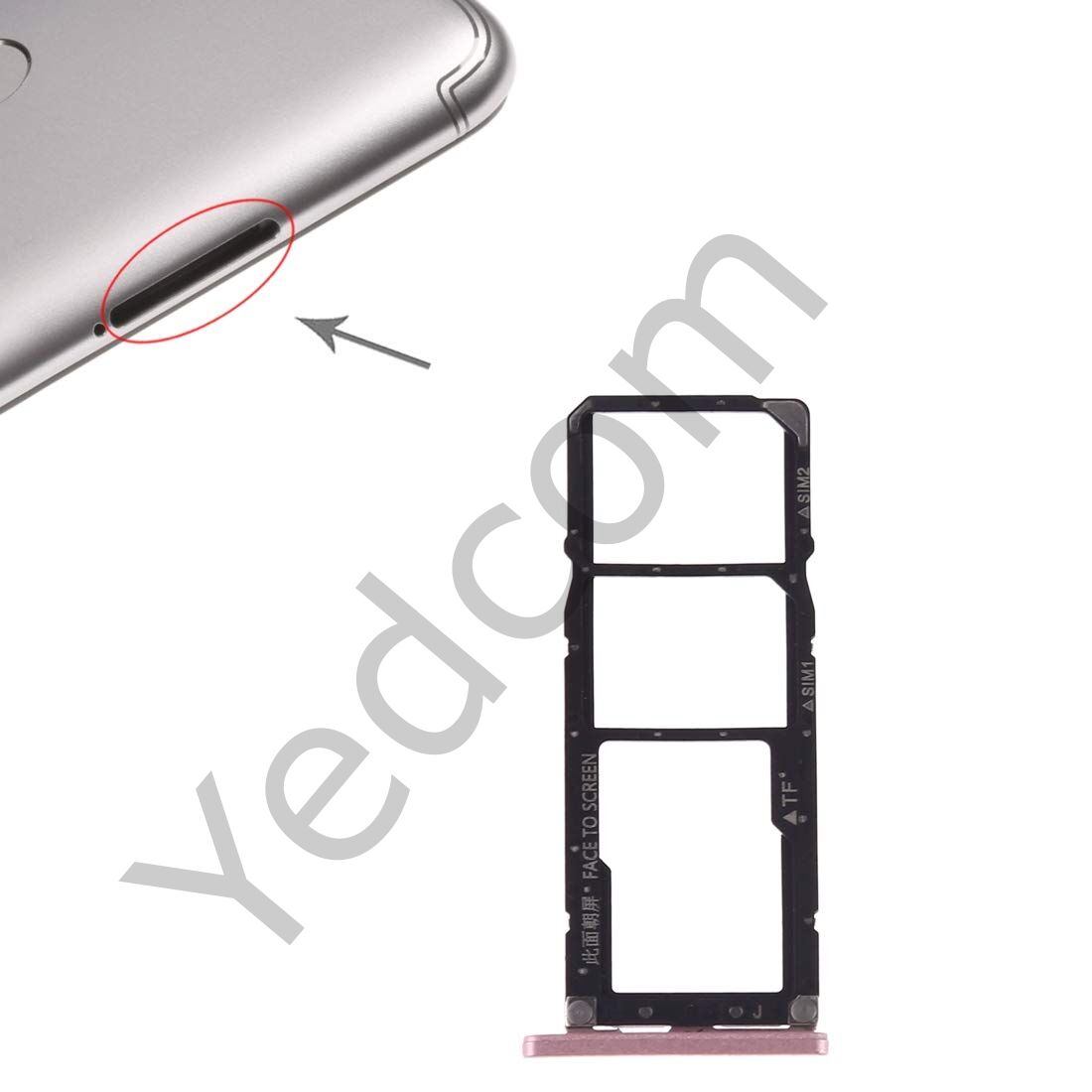 HUAWEİ HONOR 8X Sim Tepsisi Aparatı Sim Kart Yuvası Mor