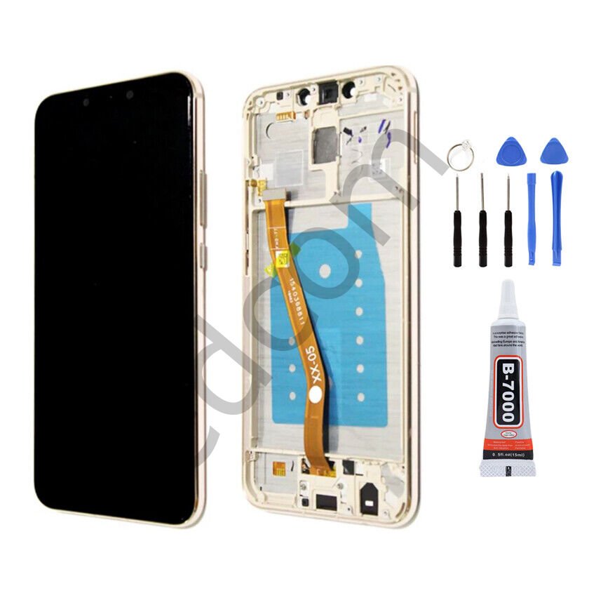 Huawei Mate 20 Lite Çıtalı Ekran Lcd Dokunmatik Tamir Seti Beraber Gold