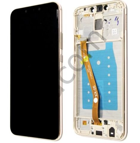 Huawei Mate 20 Lite Çıtalı Lcd Ekran ve Dokunmatik Komple Ekran Yüksek Kalite Gold