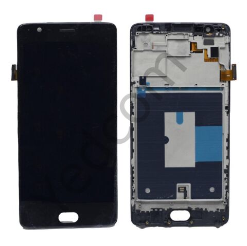 OnePlus 3T Çıtalı Lcd Ekran ve Dokunmatik Komple Ekran Yüksek Kalite