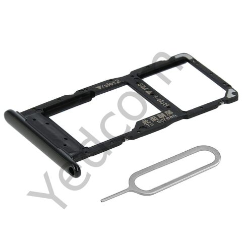 HUAWEİ P SMART 2019 Sim Tepsisi Aparatı Sim Kart Yuvası Siyah