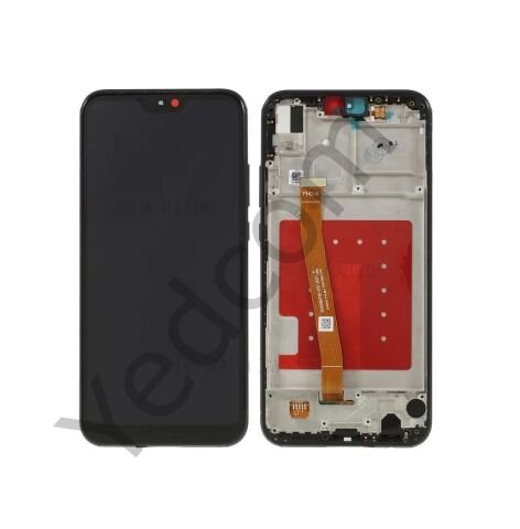 Huawei P20 Lite Çıtalı Lcd Ekran ve Dokunmatik Komple Ekran Yüksek Kalite Siyah
