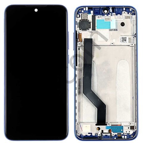 Xiaomi Redmi Note 7 Çıtalı Lcd Ekran ve Dokunmatik Komple Ekran Yüksek Kalite Mavi