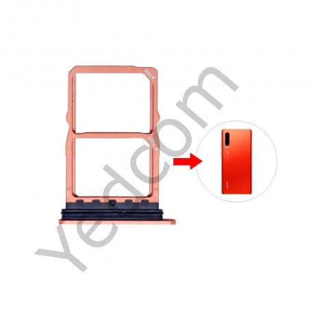 HUAWEİ P30 Sim Tepsisi Aparatı Sim Kart Yuvası Kırmızı