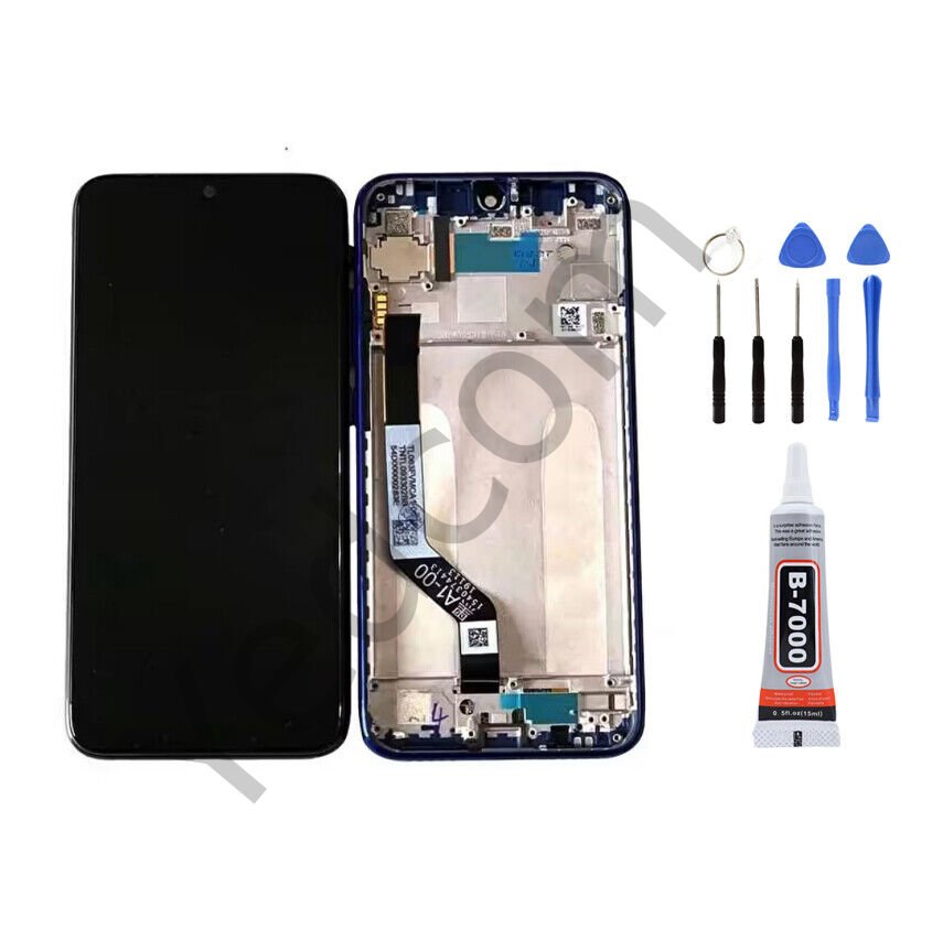 Xiaomi Redmi Note 7 Pro Çıtalı Ekran Lcd Dokunmatik Tamir Seti Beraber Mavi