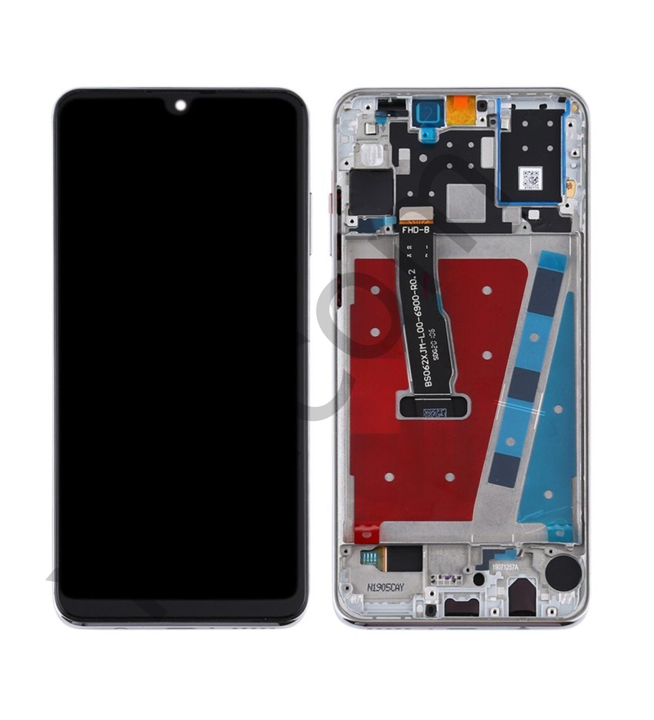 Huawei P40 Lite Çıtalı Lcd Ekran ve Dokunmatik Komple Ekran Yüksek Kalite Beyaz