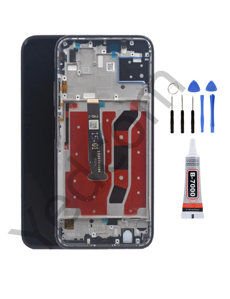 Huawei P40 Lite Çıtalı Ekran Lcd Dokunmatik Tamir Seti Beraber Siyah
