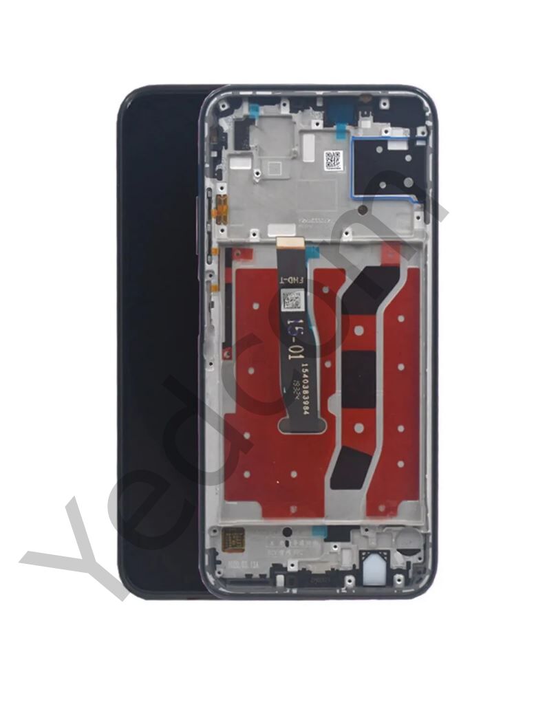 Huawei P40 Lite Çıtalı Lcd Ekran ve Dokunmatik Komple Ekran Yüksek Kalite Siyah