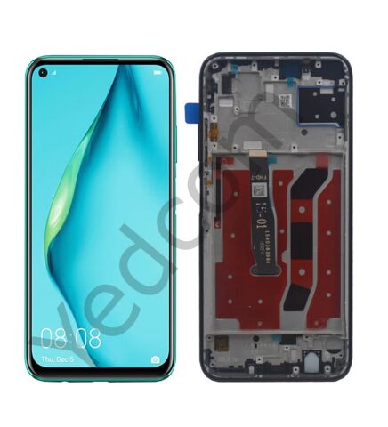 Huawei P40 Lite Çıtalı Lcd Ekran ve Dokunmatik Komple Ekran Yüksek Kalite Yeşil