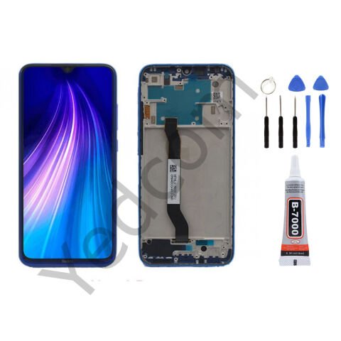 Xiaomi Redmi Note 8 Çıtalı Ekran Lcd Dokunmatik Tamir Seti Beraber Mavi