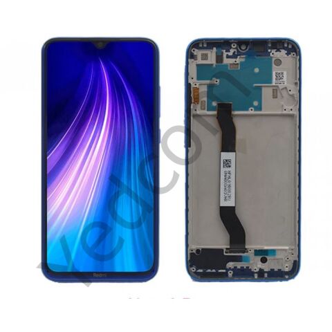 Xiaomi Redmi Note 8 Çıtalı Lcd Ekran ve Dokunmatik Komple Ekran Yüksek Kalite Mavi