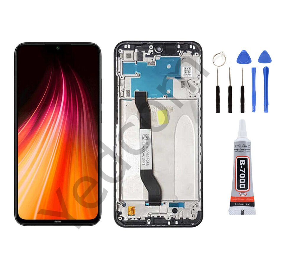 Xiaomi Redmi Note 8 Çıtalı Ekran Lcd Dokunmatik Tamir Seti Beraber Siyah