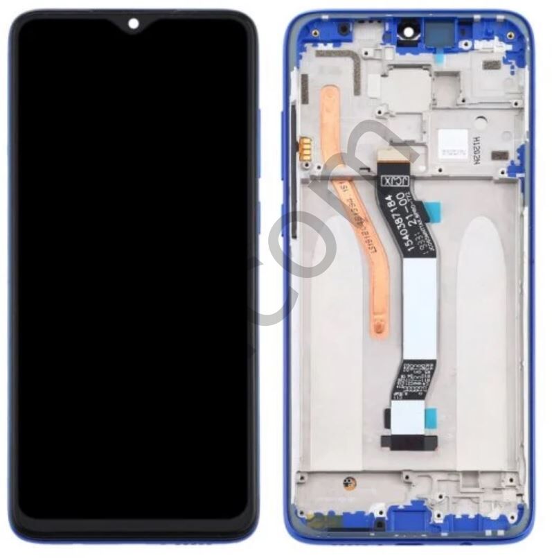 Xiaomi Redmi Note 8 Pro Çıtalı Lcd Ekran ve Dokunmatik Komple Ekran Yüksek Kalite Mavi