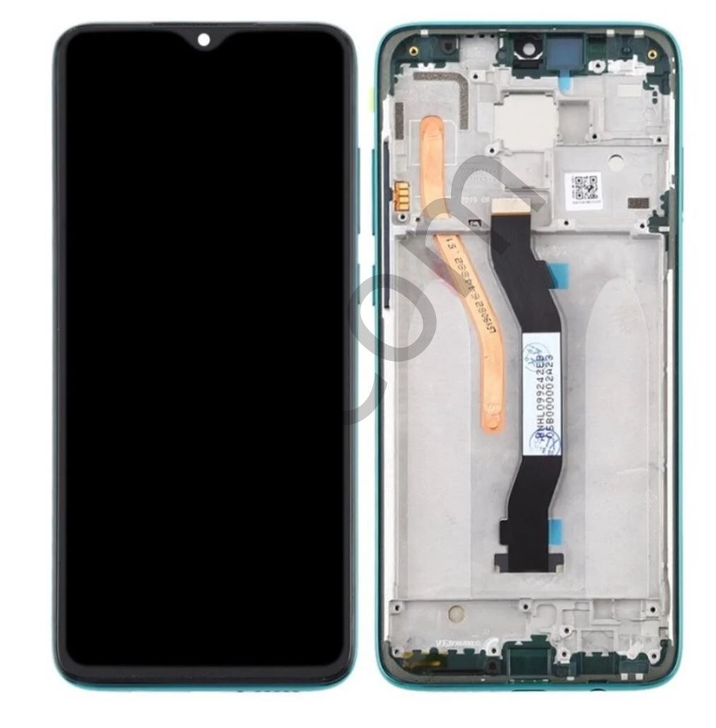 Xiaomi Redmi Note 8 Pro Çıtalı Lcd Ekran ve Dokunmatik Komple Ekran Yüksek Kalite Yeşil