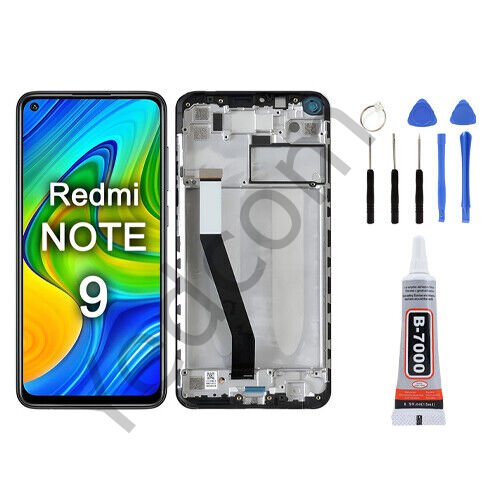 Xiaomi Redmi Note 9 Çıtalı Ekran Lcd Dokunmatik Tamir Seti Beraber Yeşil