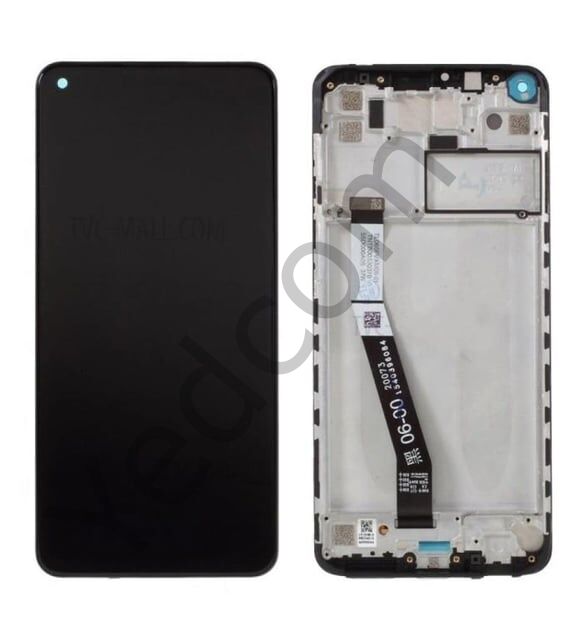 Xiaomi Redmi Note 9 Çıtalı Lcd Ekran ve Dokunmatik Komple Ekran Yüksek Kalite Siyah
