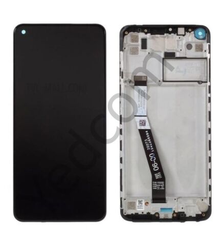 Xiaomi Redmi Note 9 Çıtalı Lcd Ekran ve Dokunmatik Komple Ekran Yüksek Kalite Siyah