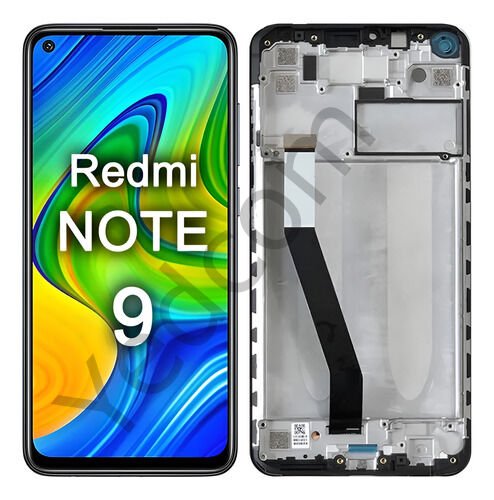 Xiaomi Redmi Note 9 Çıtalı Lcd Ekran ve Dokunmatik Komple Ekran Yüksek Kalite Yeşil