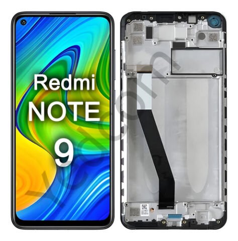 Xiaomi Redmi Note 9 Çıtalı Lcd Ekran ve Dokunmatik Komple Ekran Yüksek Kalite Yeşil