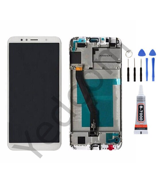 Huawei Y6 2018 Çıtalı Ekran Lcd Dokunmatik Tamir Seti Beraber Beyaz