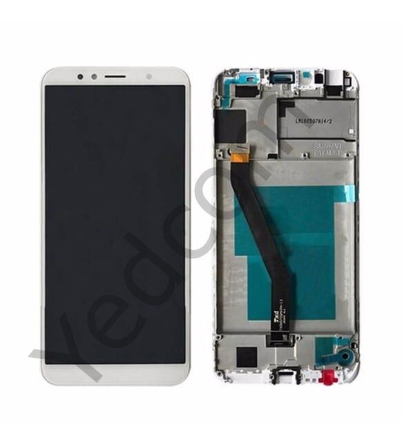 Huawei Y6 2018 Çıtalı Lcd Ekran ve Dokunmatik Komple Ekran Yüksek Kalite Beyaz