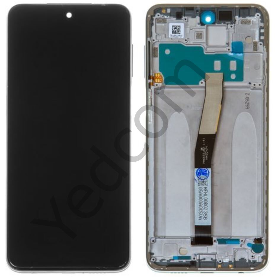 Xiaomi Redmi Note 9 Pro Çıtalı Lcd Ekran ve Dokunmatik Komple Ekran Yüksek Kalite Beyaz