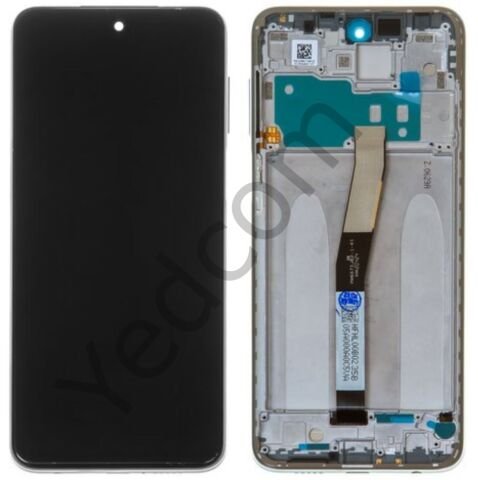Xiaomi Redmi Note 9 Pro Çıtalı Lcd Ekran ve Dokunmatik Komple Ekran Yüksek Kalite Beyaz