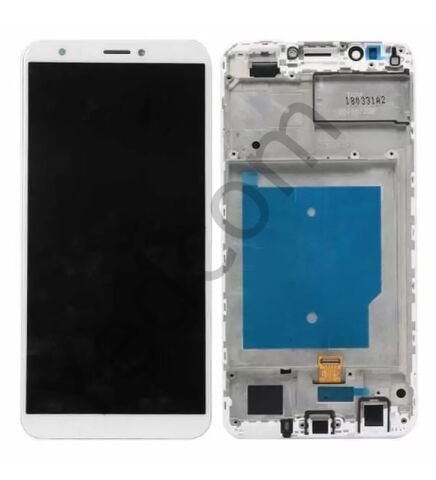 Huawei Y7 2018 Çıtalı Lcd Ekran ve Dokunmatik Komple Ekran Yüksek Kalite Beyaz