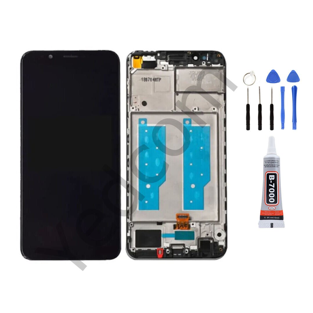 Huawei Y7 2018 Çıtalı Ekran Lcd Dokunmatik Tamir Seti Beraber Siyah