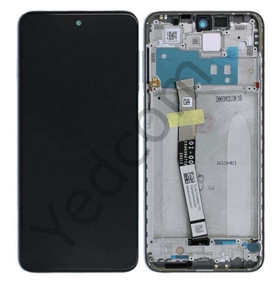 Xiaomi Redmi Note 9S Çıtalı Lcd Ekran ve Dokunmatik Komple Ekran Yüksek Kalite Beyaz