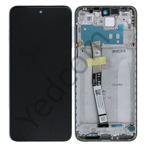 Xiaomi Redmi Note 9S Çıtalı Lcd Ekran ve Dokunmatik Komple Ekran Yüksek Kalite Gri