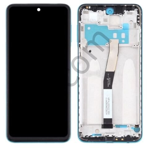 Xiaomi Redmi Note 9S Çıtalı Lcd Ekran ve Dokunmatik Komple Ekran Yüksek Kalite Mavi