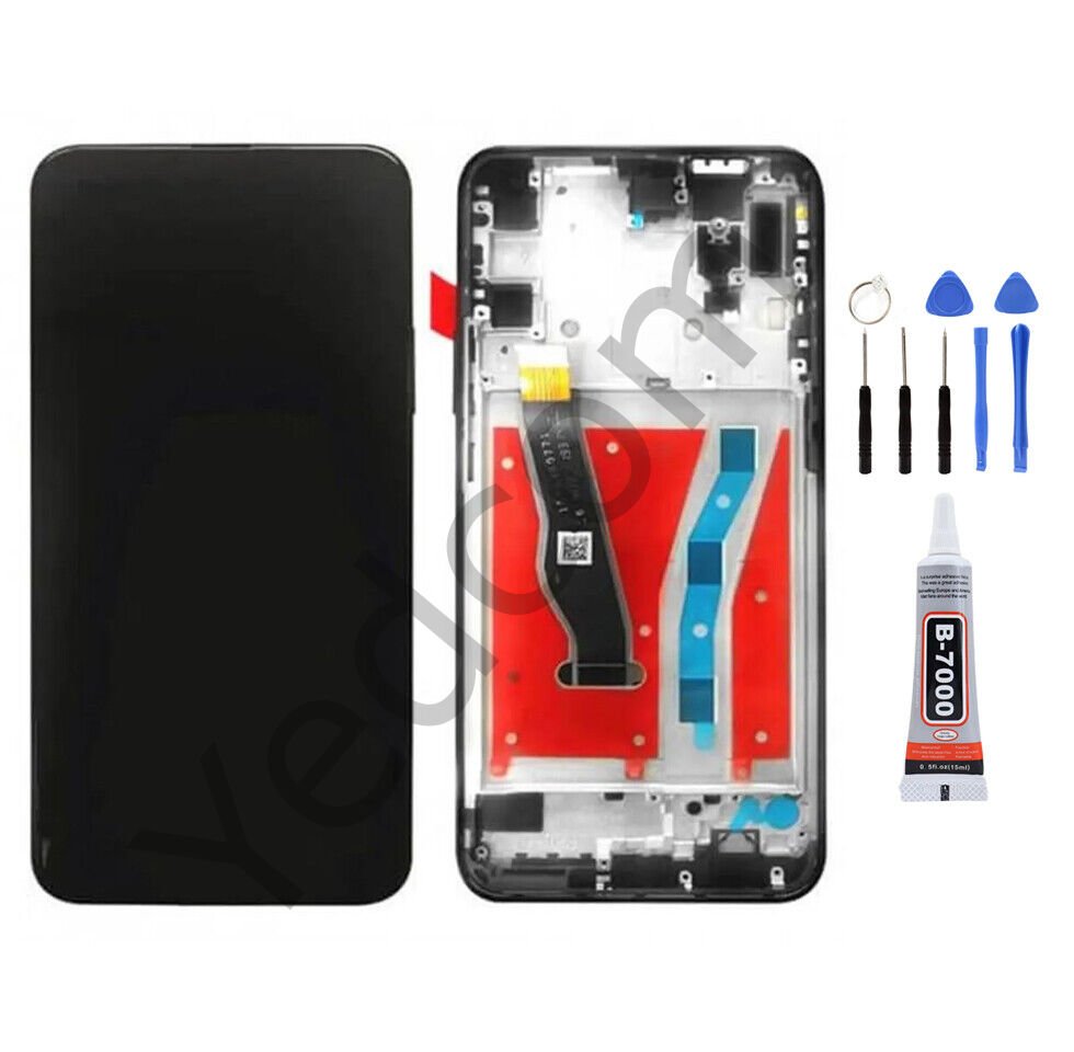Huawei Y9 Prime 2019 Çıtalı Ekran Lcd Dokunmatik Tamir Seti Beraber Siyah