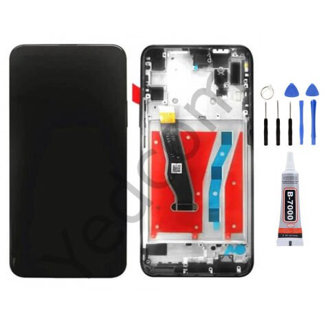 Huawei Y9 Prime 2019 Çıtalı Ekran Lcd Dokunmatik Tamir Seti Beraber Siyah