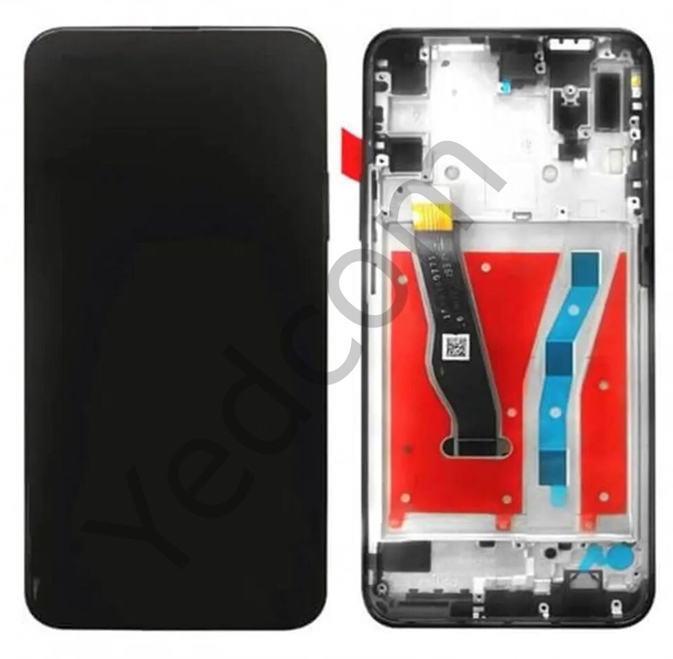 Huawei Y9 Prime 2019 Çıtalı Lcd Ekran ve Dokunmatik Komple Ekran Yüksek Kalite Siyah