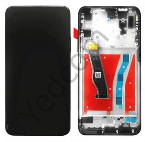Huawei Y9 Prime 2019 Çıtalı Lcd Ekran ve Dokunmatik Komple Ekran Yüksek Kalite Siyah