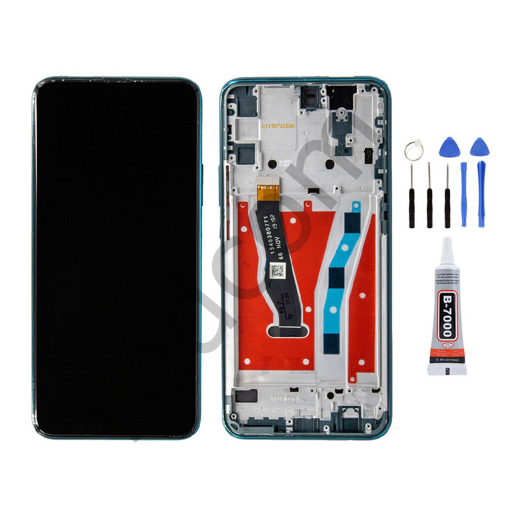 Huawei Y9 Prime 2019 Çıtalı Ekran Lcd Dokunmatik Tamir Seti Beraber Yeşil
