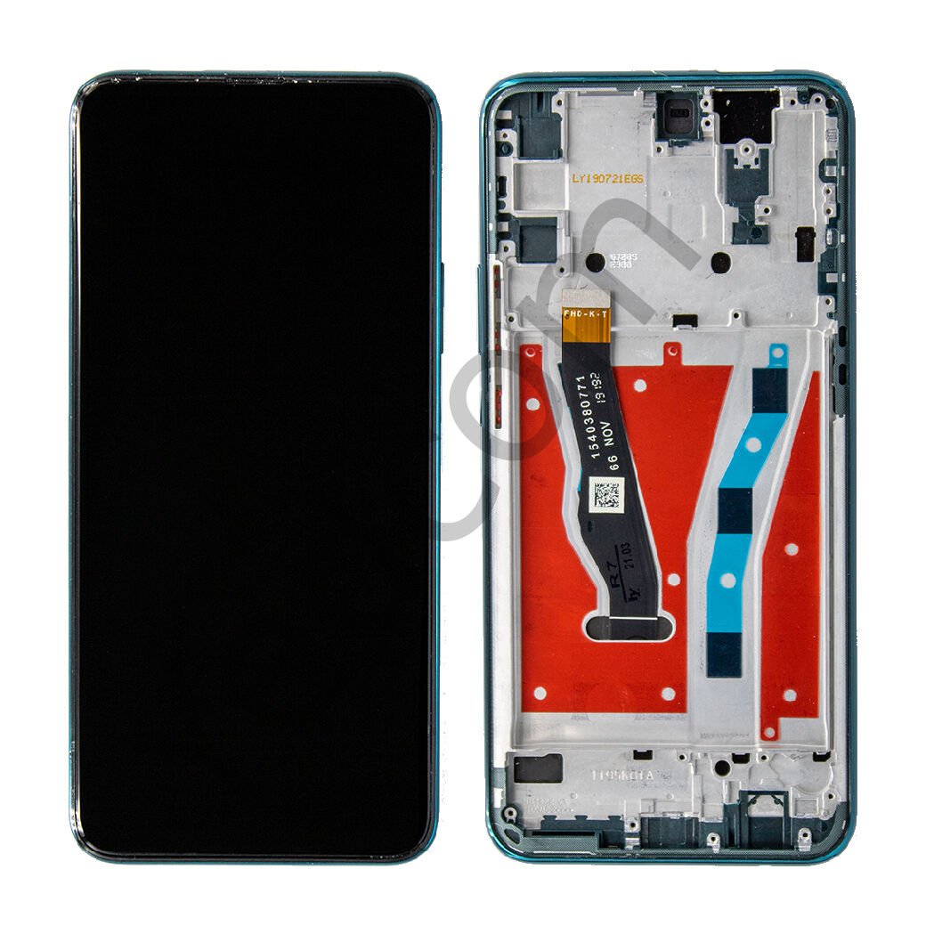 Huawei Y9 Prime 2019 Çıtalı Lcd Ekran ve Dokunmatik Komple Ekran Yüksek Kalite Yeşil