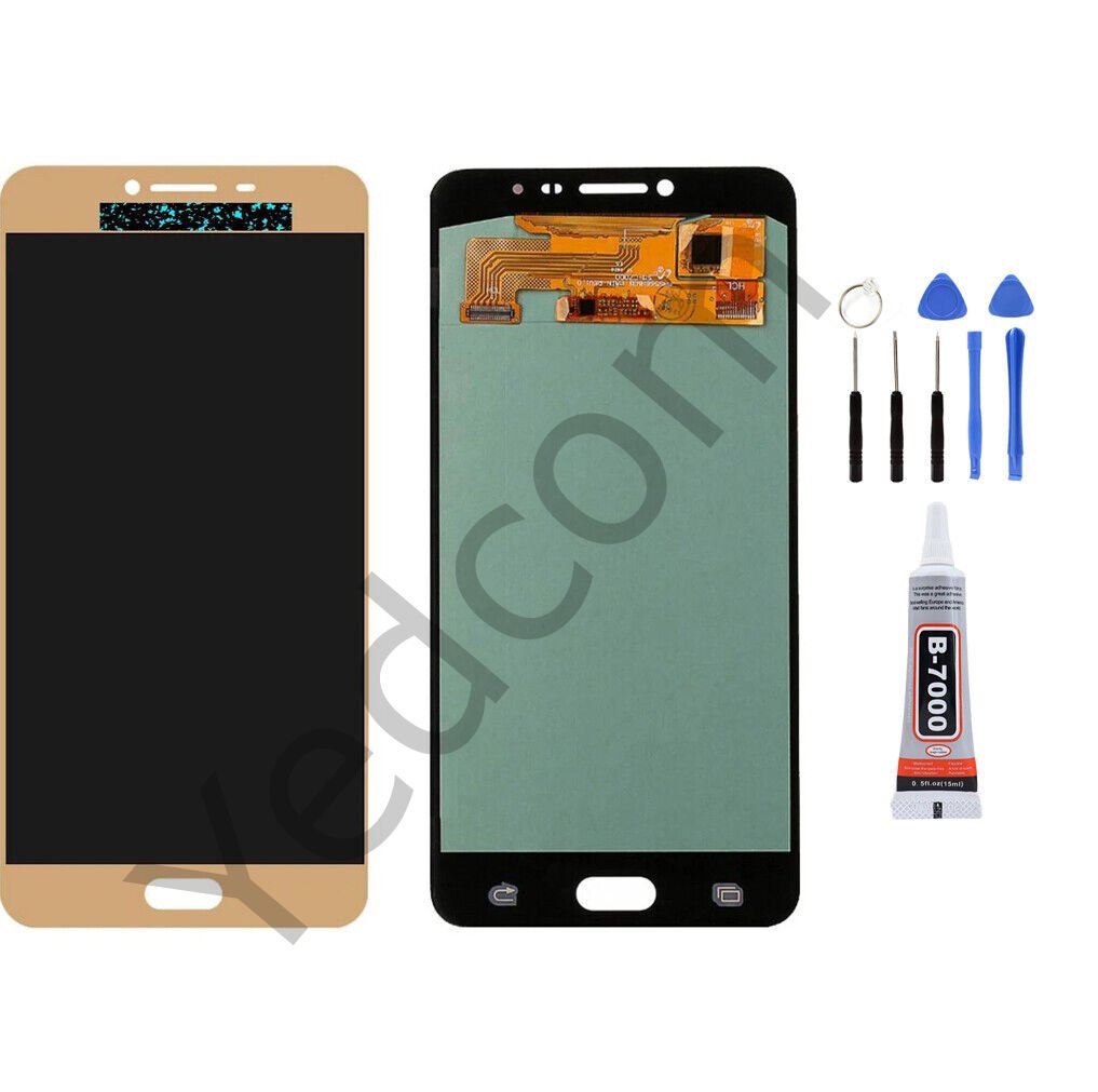 Samsung C7 C700 Ekran Lcd Dokunmatik Tamir Seti Beraber Gold