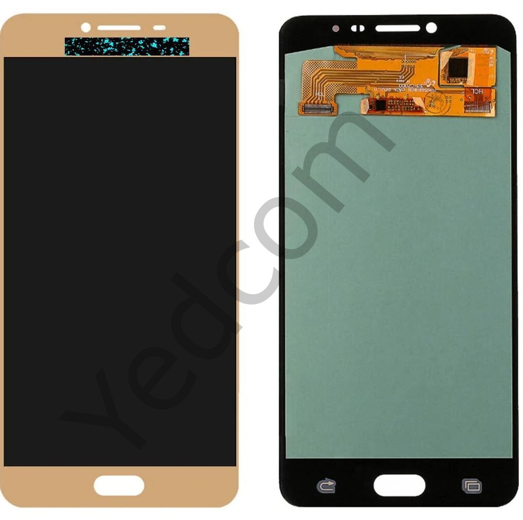 Samsung C7 C700 Lcd Ekran ve Dokunmatik Komple Ekran Yüksek Kalite Gold