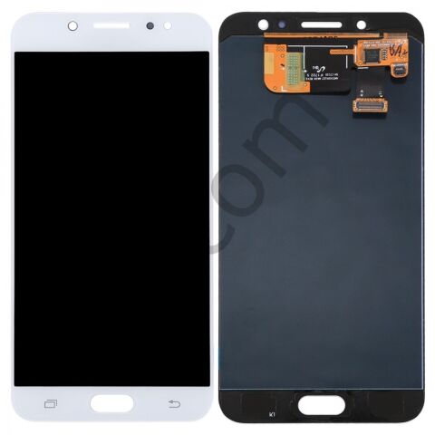 Samsung C8 C7100 Lcd Ekran ve Dokunmatik Komple Ekran Yüksek Kalite Beyaz