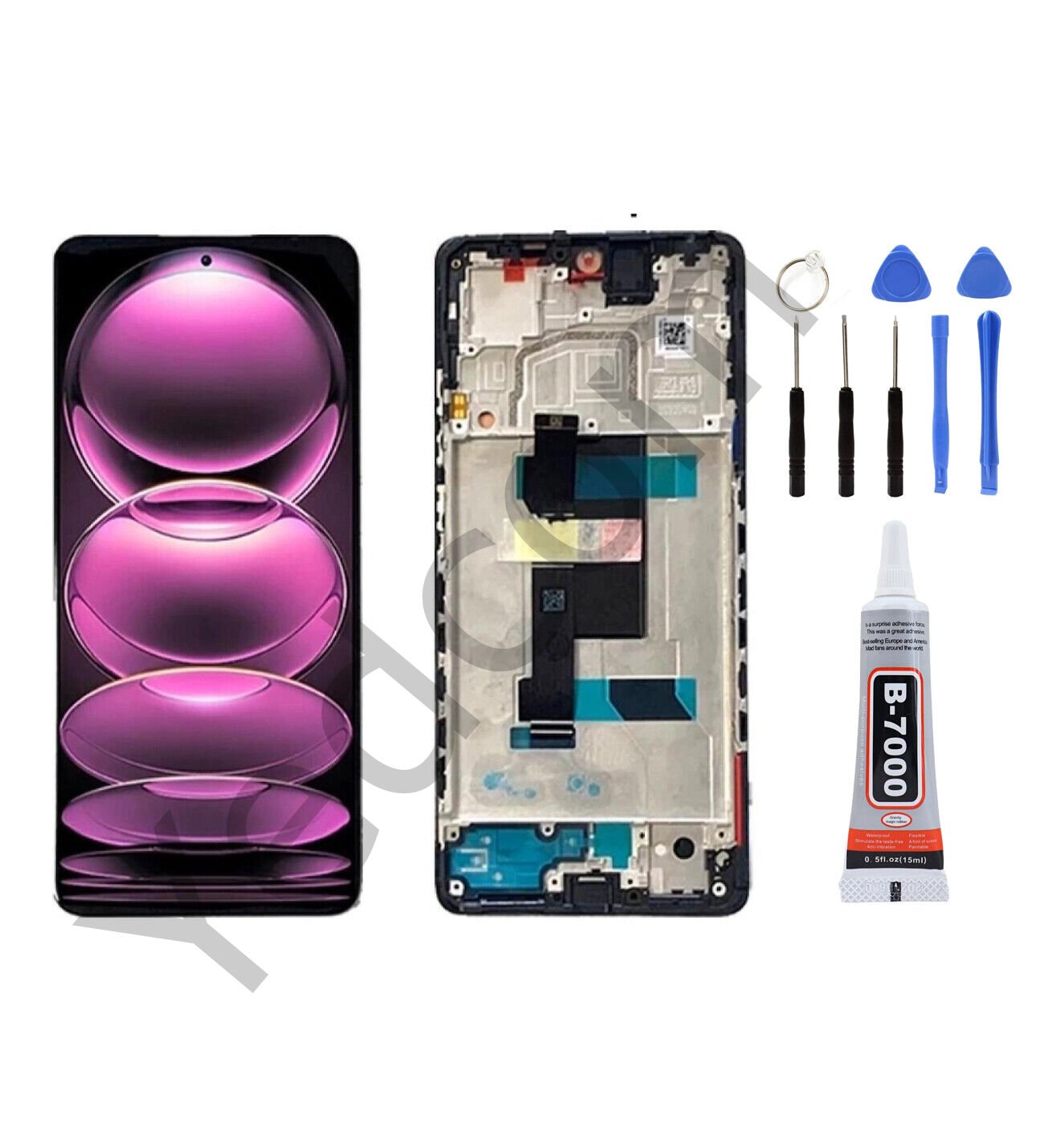 Xiaomi Redmi Note 12 Pro 5G Çıtalı Ekran Lcd Dokunmatik Tamir Seti Beraber