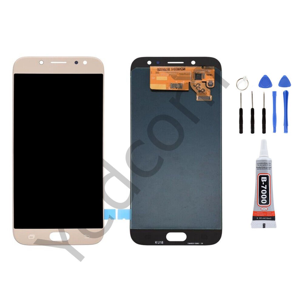 Samsung J7 2017 J720 Ekran Lcd Dokunmatik Tamir Seti Beraber Gold