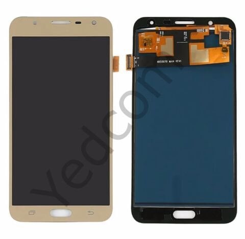Samsung J7 CORE J701F Lcd Ekran ve Dokunmatik Komple Ekran Yüksek Kalite Gold