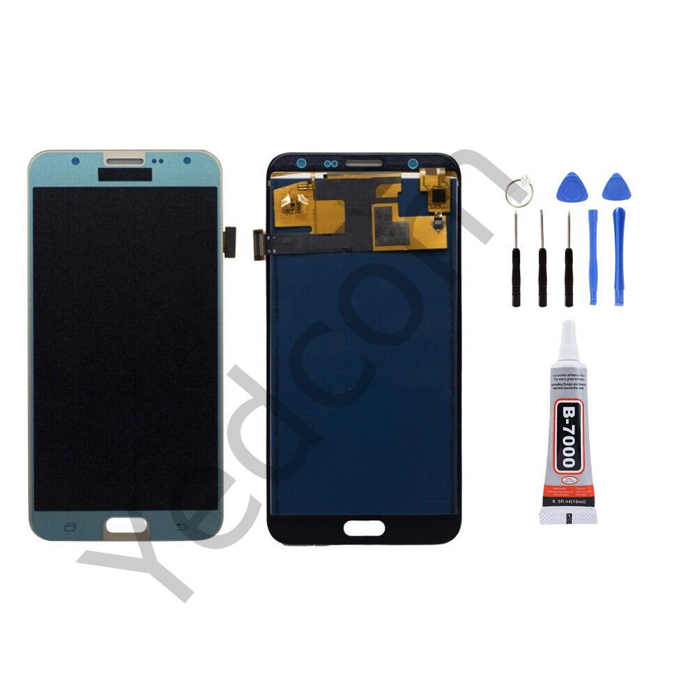 Samsung J7 J700F Ekran Lcd Dokunmatik Tamir Seti Beraber Gold