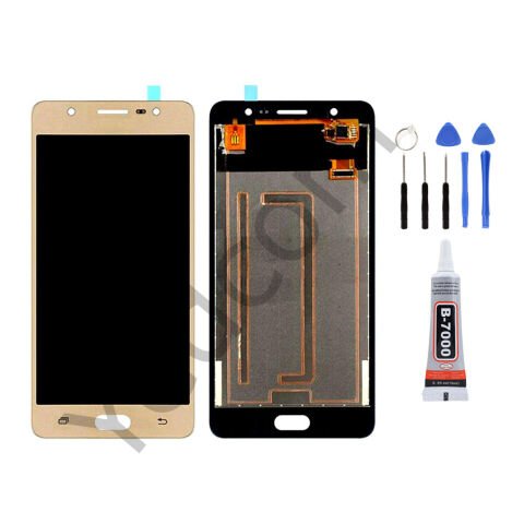Samsung J7 MAX G615F Ekran Lcd Dokunmatik Tamir Seti Beraber Gold