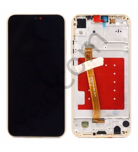 Huawei P20 Lite Çıtalı Gold Lcd Ekran ve Dokunmatik Komple Ekran Yüksek Kalite