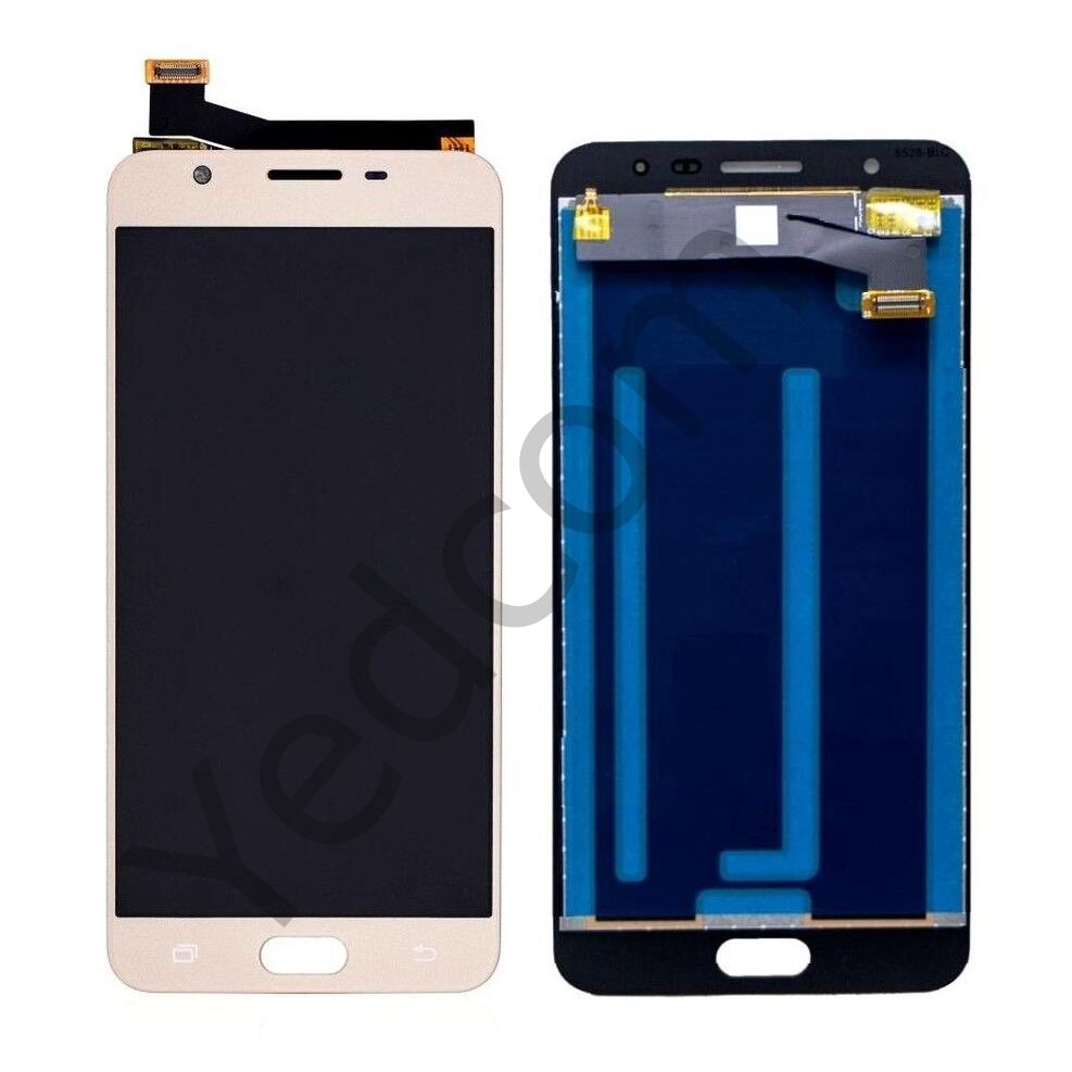 Samsung J7 PRİME G610F Lcd Ekran ve Dokunmatik Komple Ekran Yüksek Kalite Gold